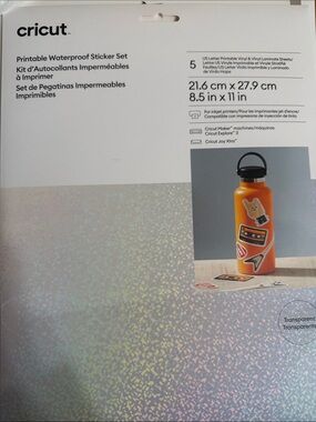 Cricut Holographic Transparent Printable Waterproof Sticker Sheets